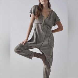 Free people pillow talk Henley romper S